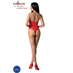 Passion - Bs094 Bodystocking Rouge Taille Unique